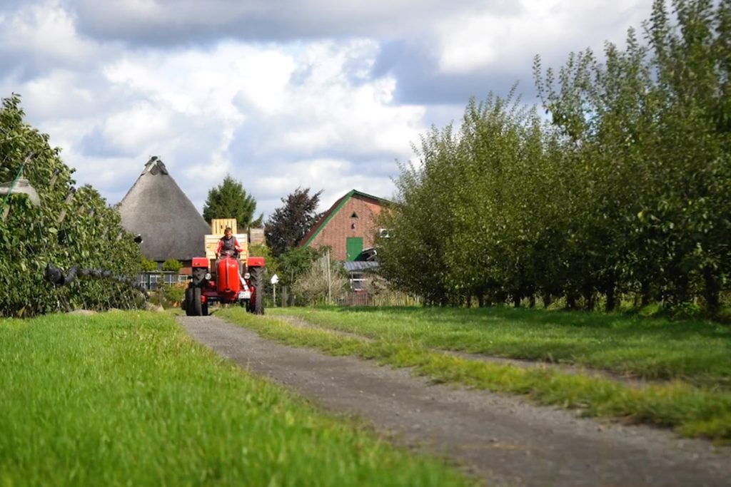 Traktor auf einem Landweg