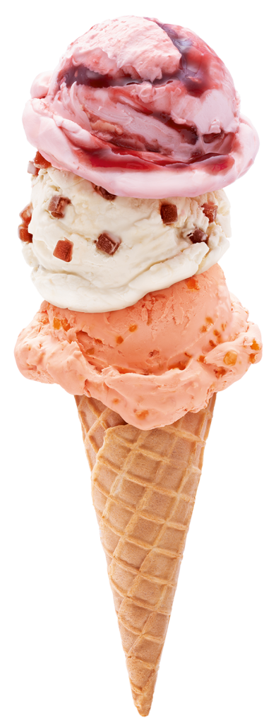 Eis in der Waffel klein